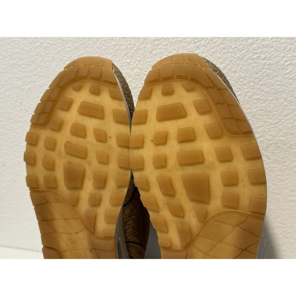 Nike Air Max 1 Womens Running Shoes Sz 12 Premium Gold Fish Sneakers 454746-900 - Picture 15 of 16